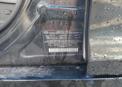 2014 Hyundai Sonata Gls из США, поврежденный, VIN 5NPEB4AC9EH941683